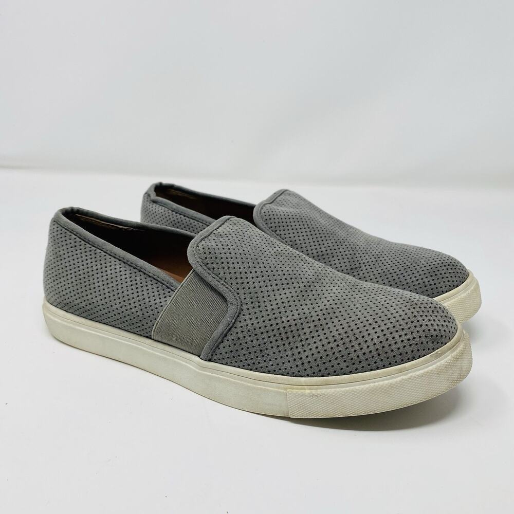 Steve Madden Slip On Shoes Women's 9 Gray Evangel Perforated Fabric Casual